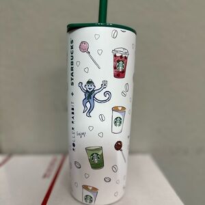 Starbucks X Roller Rabbit Stainless Steel Tumbler Cup Holiday Christmas 2025